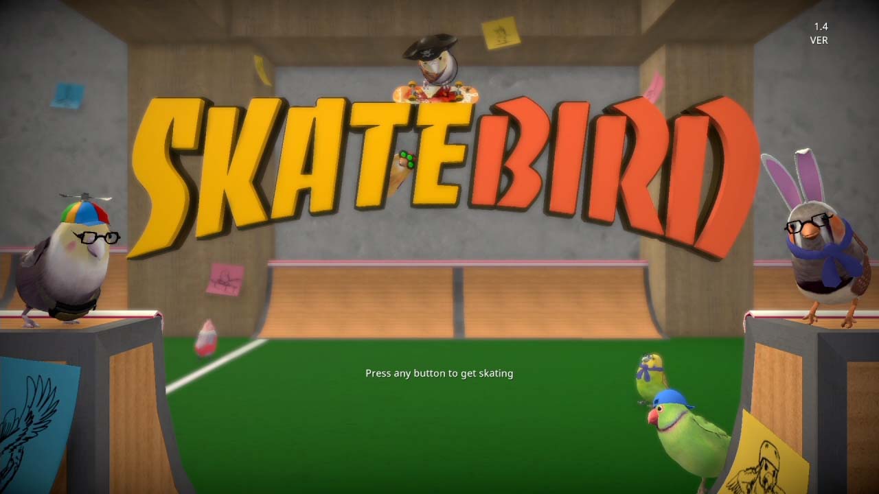 小鳥がスケートボードを乗りこなすスポーツゲーム Skatebird ケモドライブ